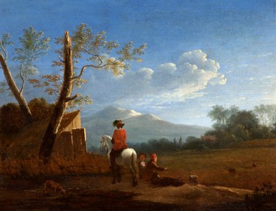 Landscape with Bird Catchers, c.1670 by Karel Dujardin